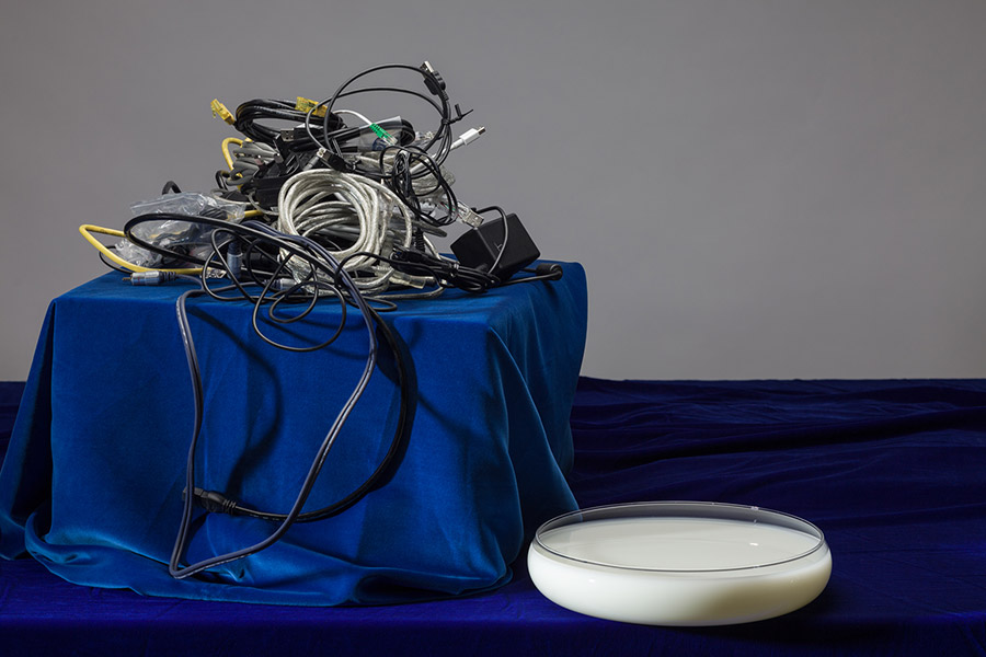 Peter Abrahams, &nbsp;Cables, Milk and Water, 2016. Photograph